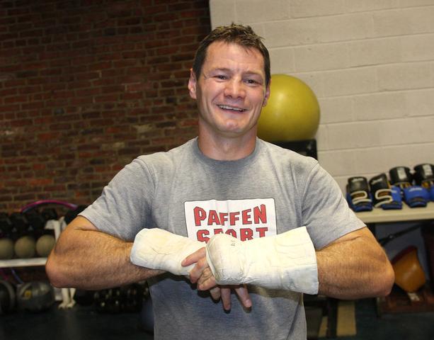 A Joe Hand Boxing Gym-ben tartotta bokszedzését Erdei Zsolt