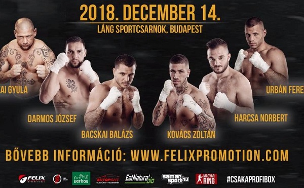 Budapesti bokszgálával zárja az esztendőt a Felix Promotion!